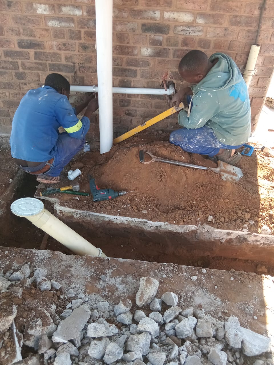 Sinqobile Construction Plumbing installation project by Sinqobile Construction in Johannesburg - Professional construction work